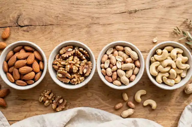 Almonds walnuts peanuts cashews