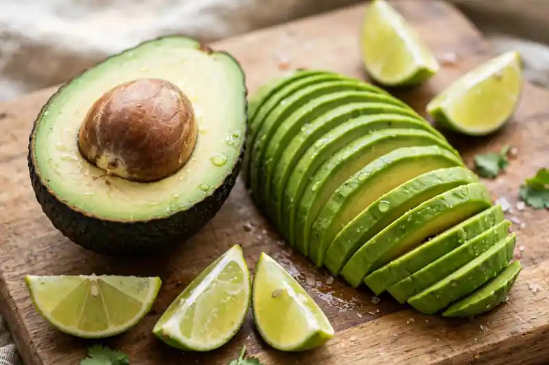 Halved avocado