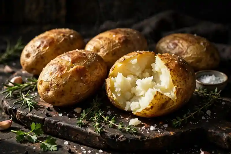 Potato Nutrition 1 Baked potato cut open