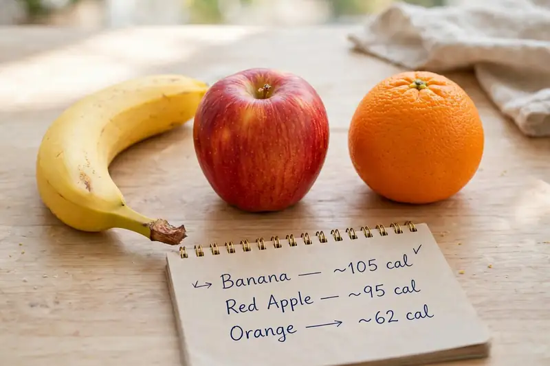 Banana and apple comparison