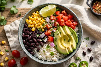 Black beans nutrition bowl