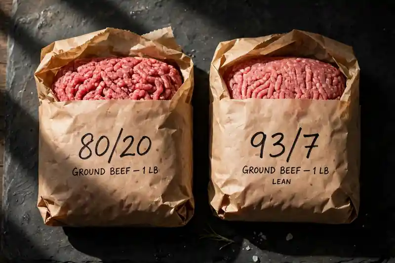 Ground beef packages