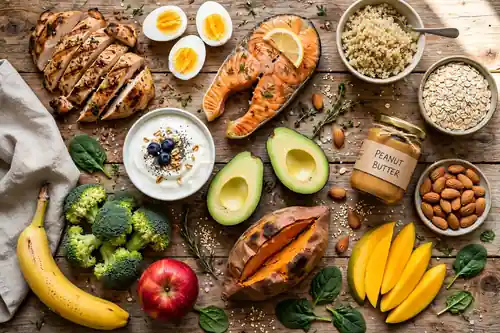 Healthy Foods List 1 Healthy foods flat lay