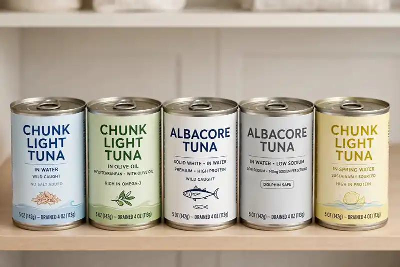 Tuna cans shelf