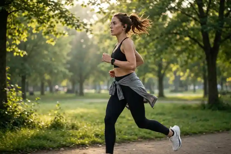 Woman jogging metabolism